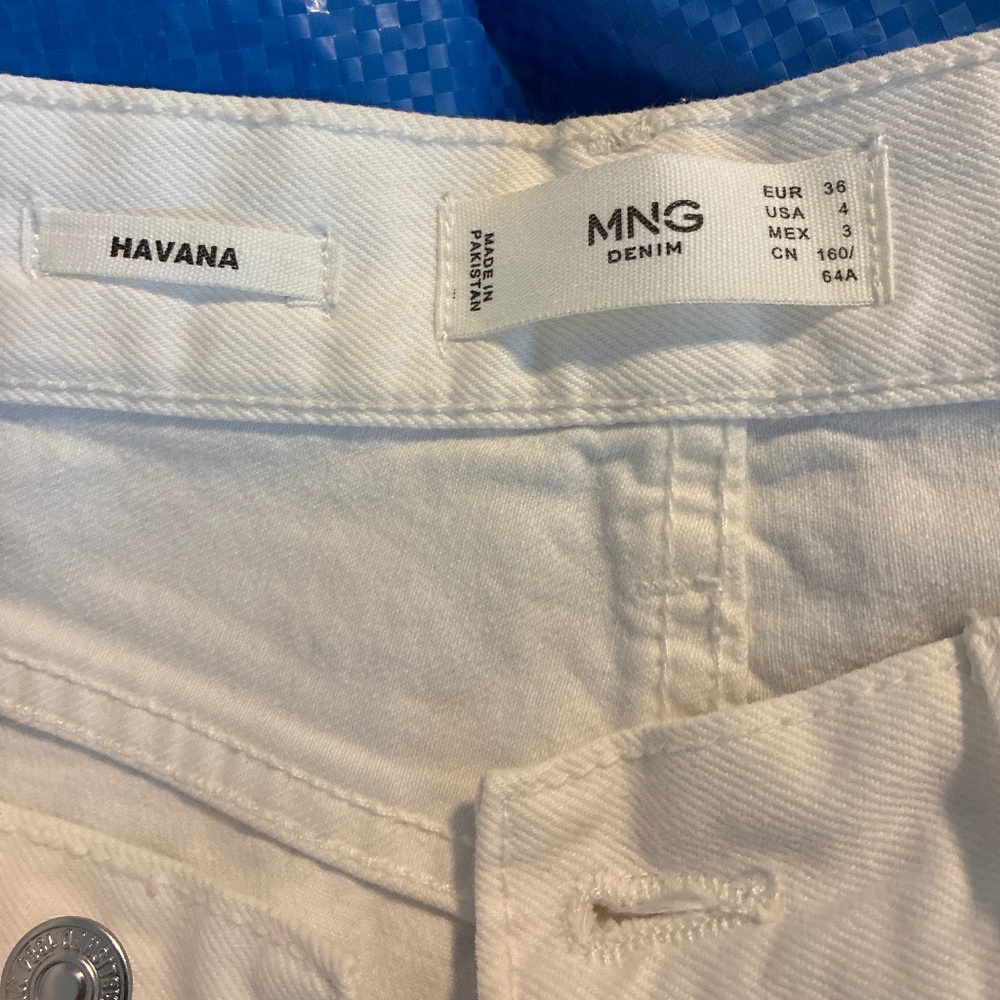 Mango white jeans